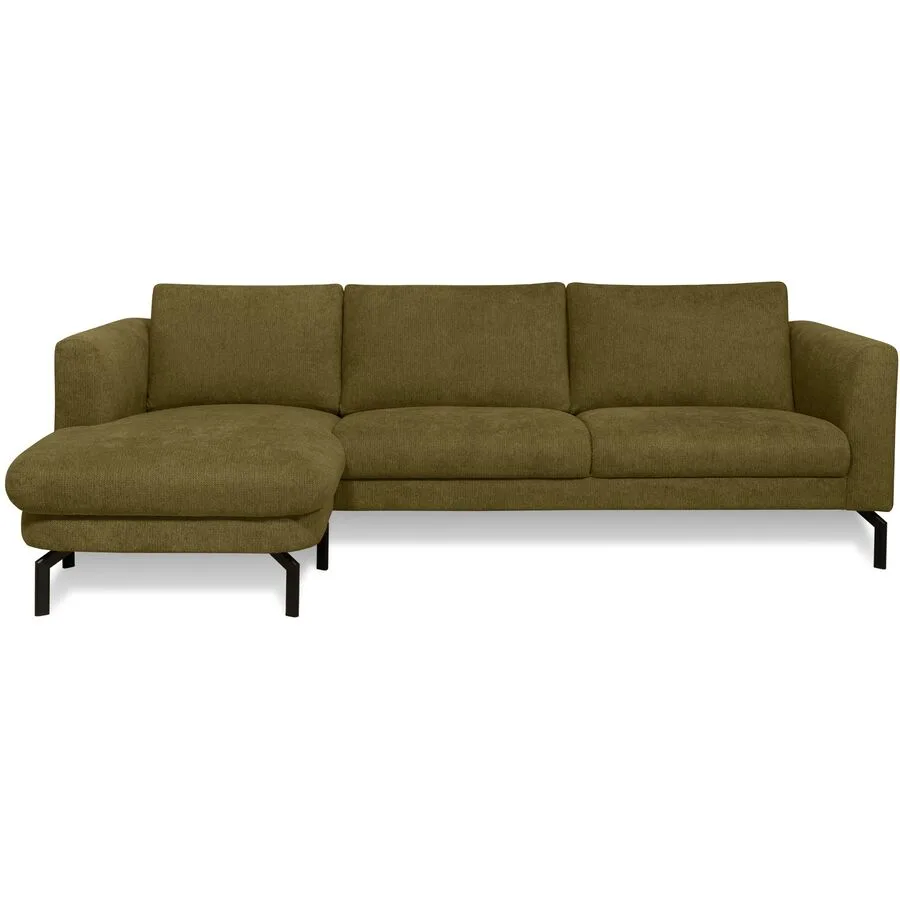 Ecksofa Gomero Links Stoff senfgelb B 254 T 150 cm