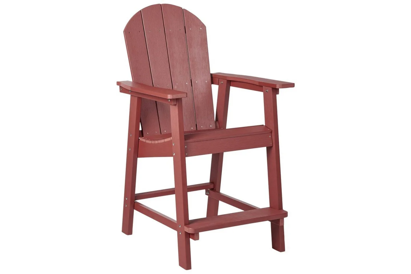Trädgårdsstol Adirondack - Röd, 58x71x124 cm