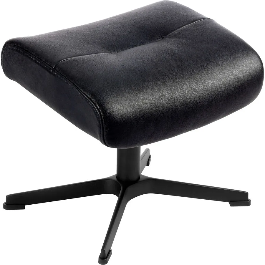 Conform Hocker Airness Schwarz Leder, Metall B 51 H 34 cm - Möbel Konfigurator: Traummöbel individuell zusammenstellen