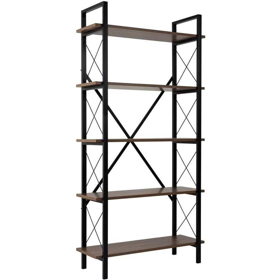 Bücherregal Ely Walnuss Holzwerkstoff B 90 H 180 cm