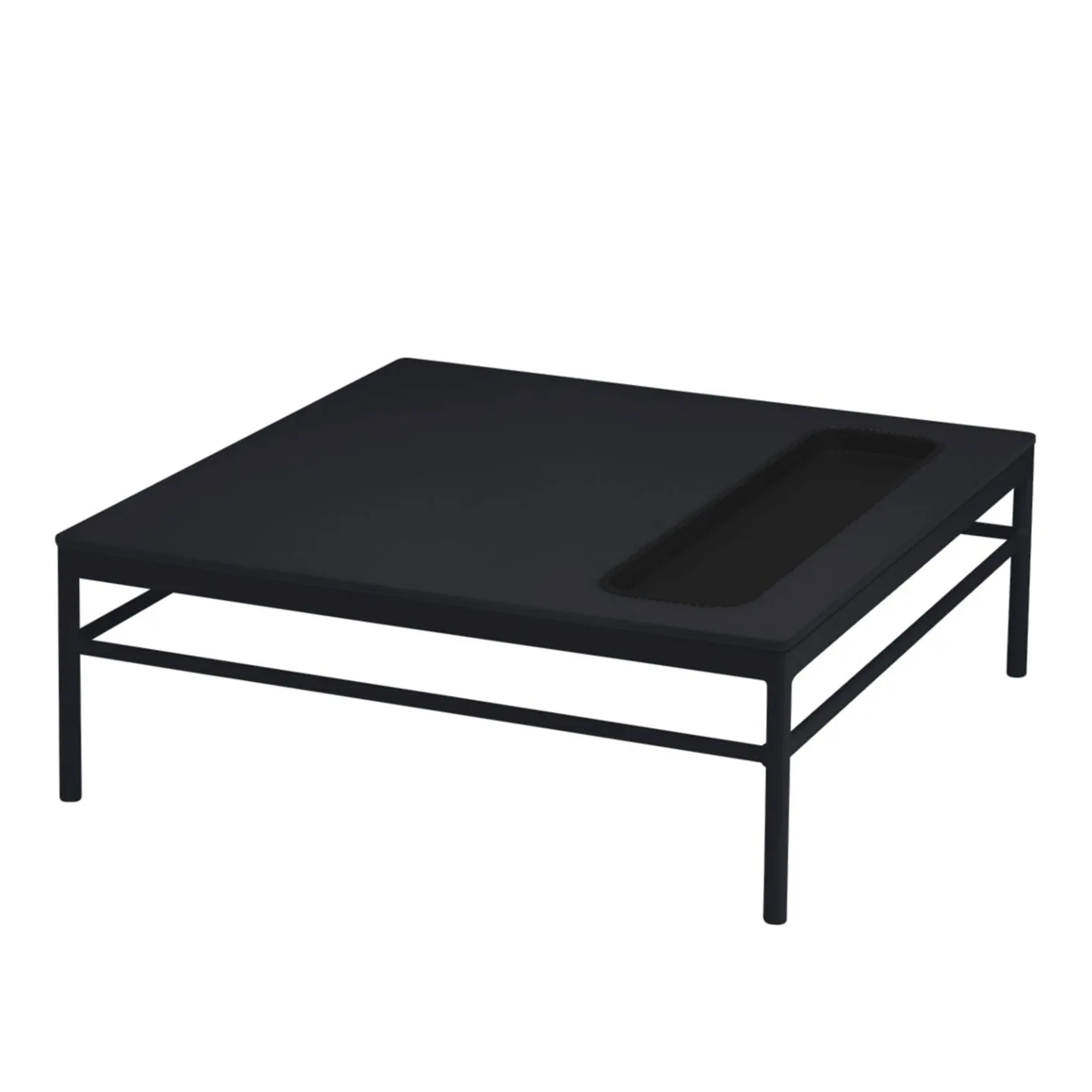 Fermob - Rivage Low Table 85 x 85 cm – Liquorice - Soffbord utomhus - Svart - Metall