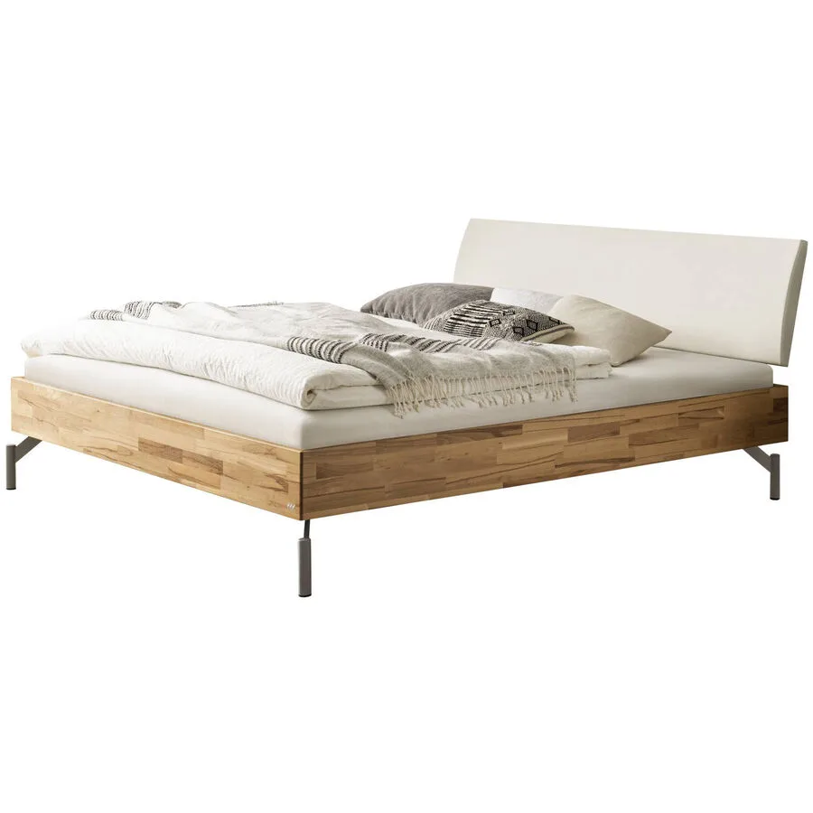 Hasena Bett Sassari Kernbuche/Kul white Kernbuche massiv Massivholz 140 x 200 cm