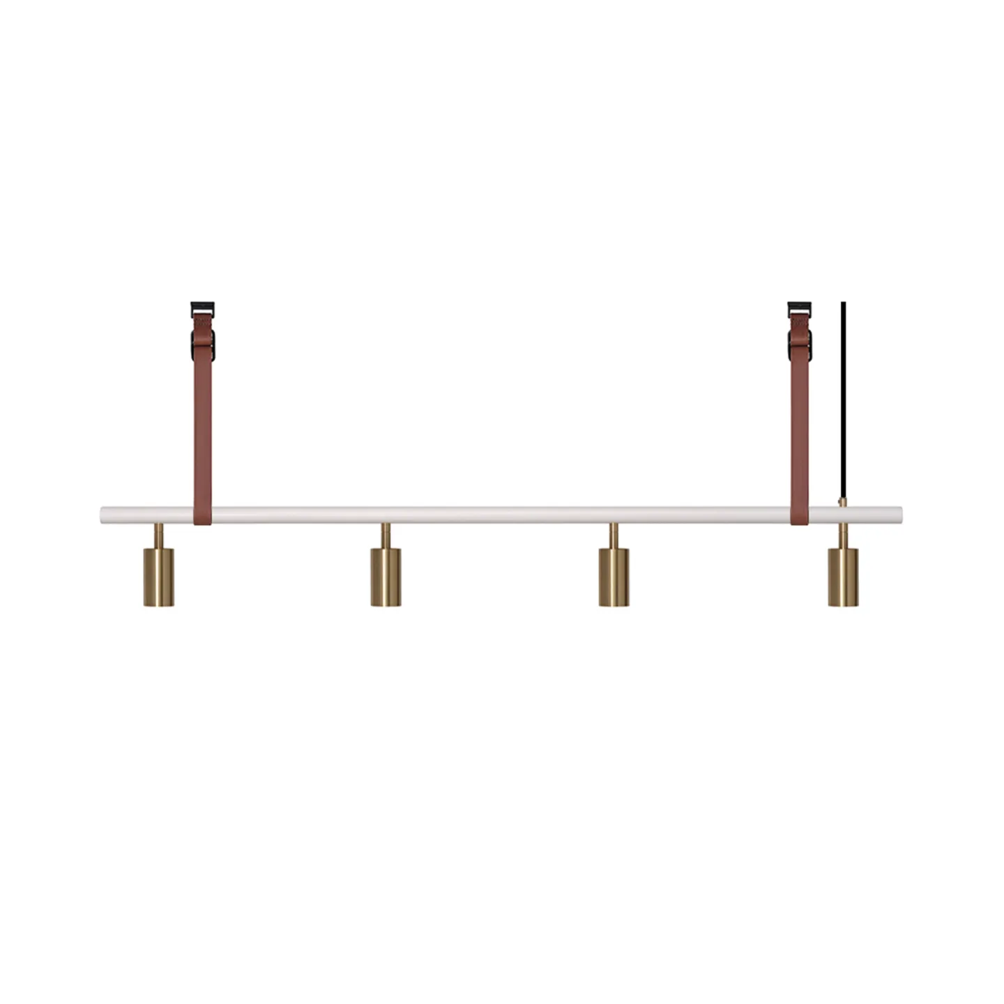 Rubn - Long John 4 White/Brass / Brown leather - Takkronor - Niclas Hoflin - Guld,Vit