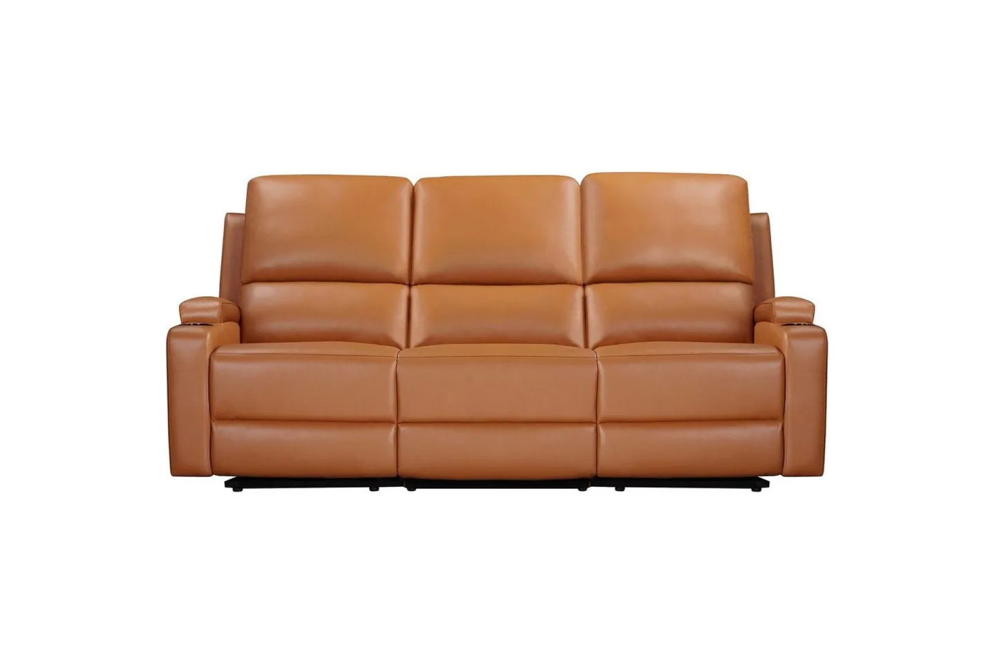 Reclinersoffa utan hörn Loft24 Soffa 3-sits Loft24 Dallas Brown Artificial leather -
