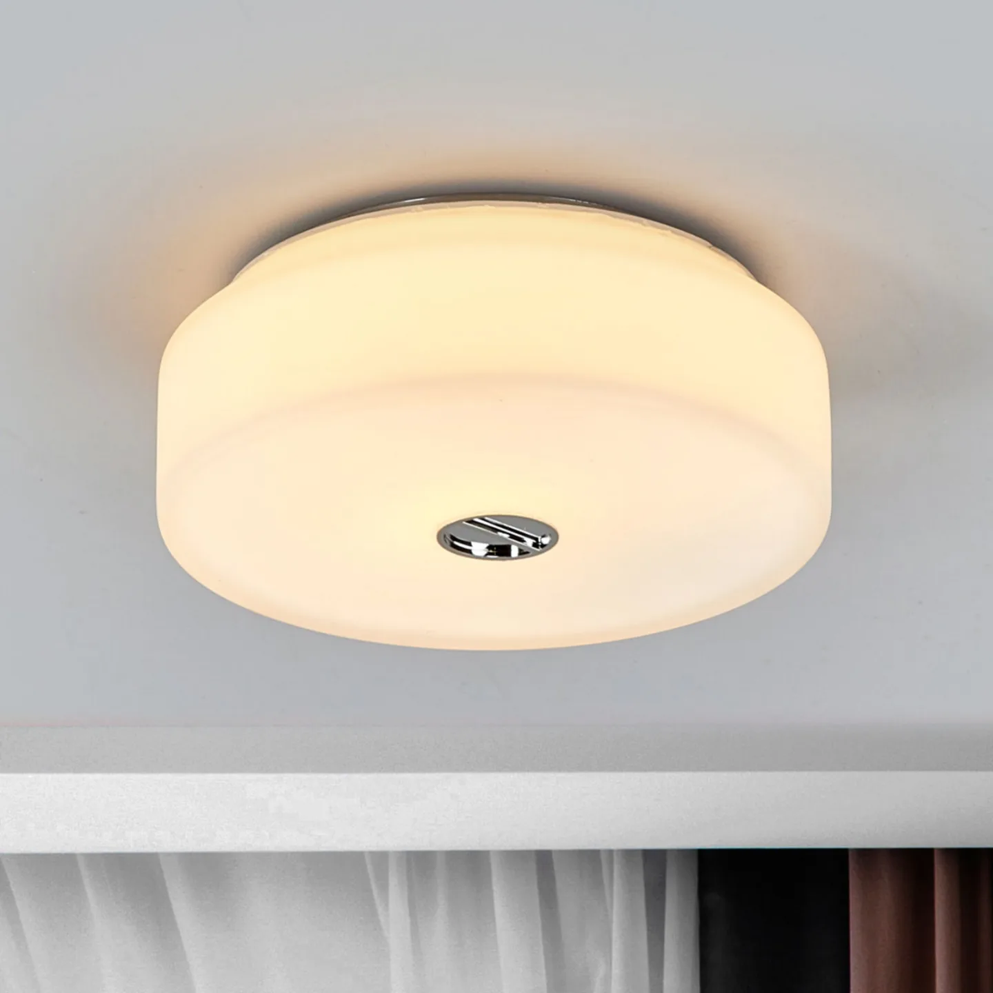 Button Mini Decken/Wandleuchte Glas - Flos - Badezimmer - Design - Rund