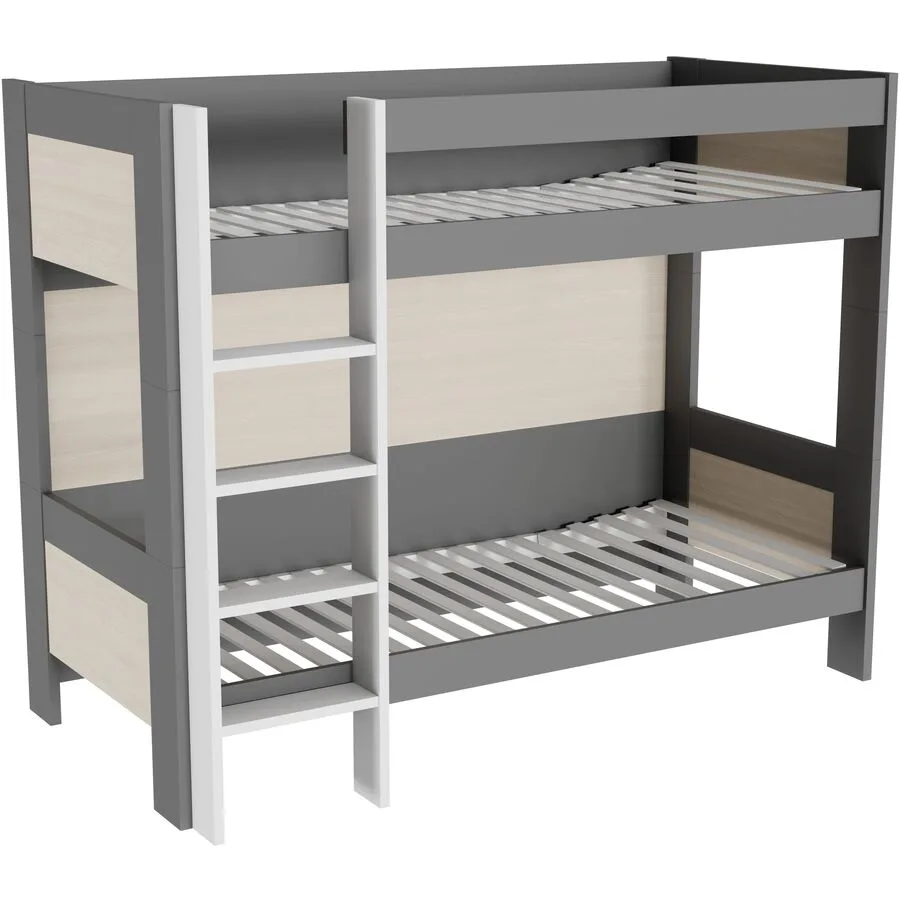 Hochbett Window anthrazit Holzwerkstoff 90 x 200 cm - Möbel Konfigurator: Traummöbel individuell zusammenstellen