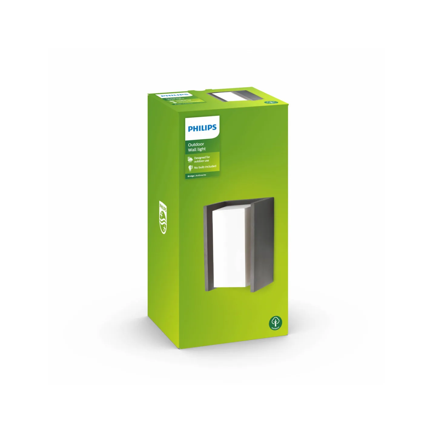 myGarden Bridge Wandleuchte E27 anthrazit - Philips - Modern - Metall - Eckig
