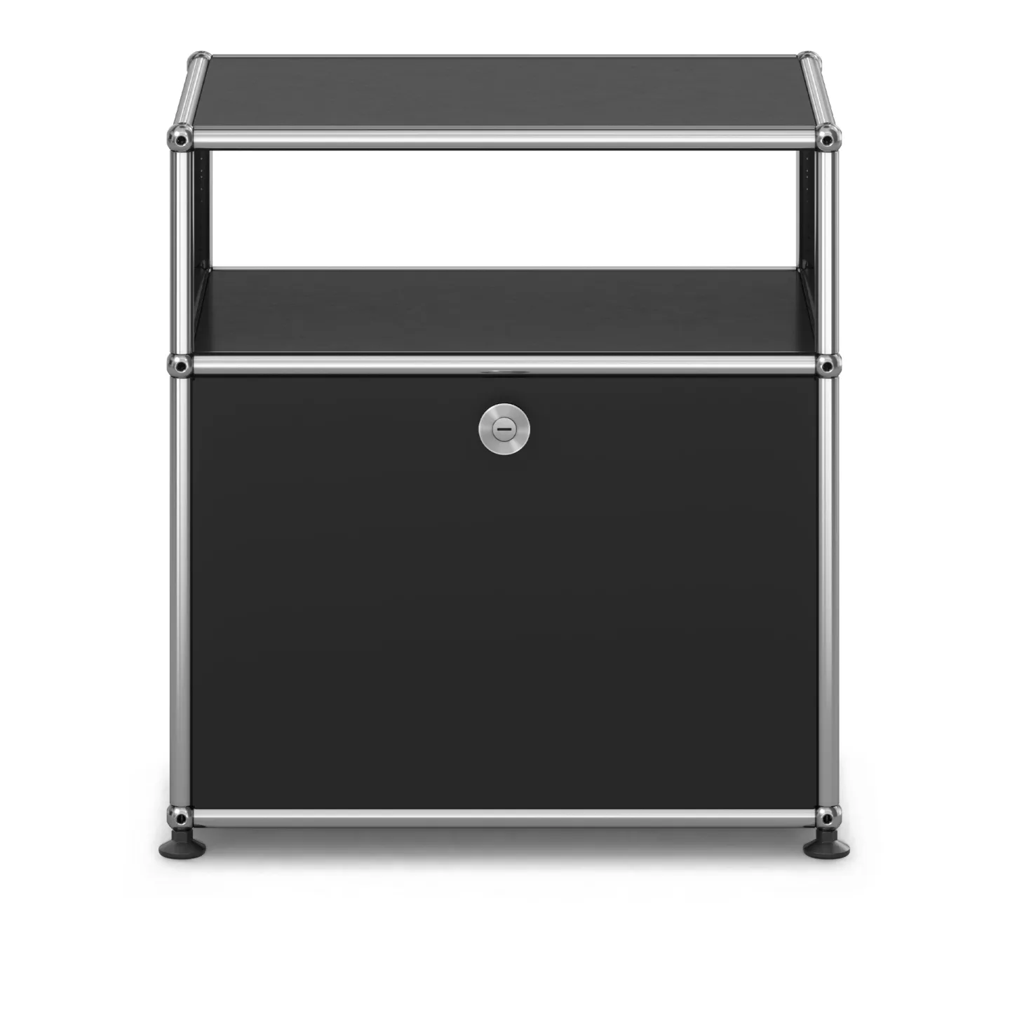 USM - USM Haller Bedside Table M55 Graphite Black - Sängbord - Fritz Haller & Paul Schärer - Svart - Metall