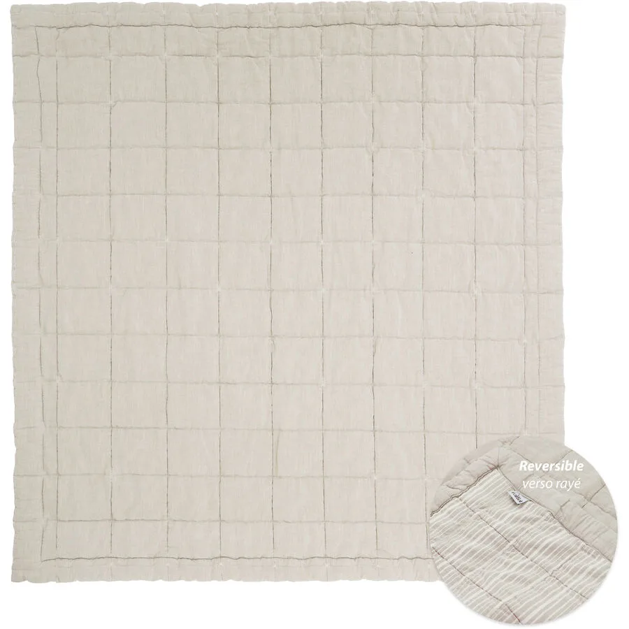 Krabbeldecke Adelinda sand Baumwolle 100 x 87 cm