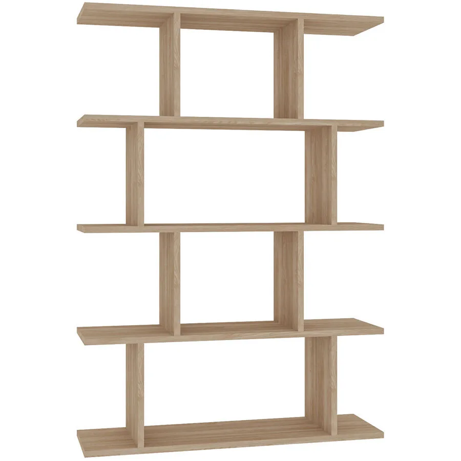 Bücherregal Yemek eiche Melaninbeschichtete Mischholz (Spanplatte) B 90 cm H 127.4 cm