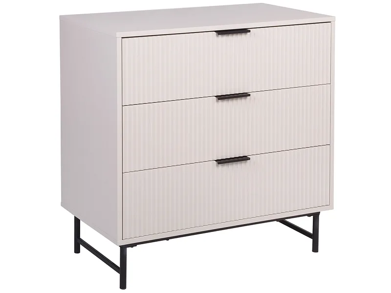 Kommode ONARIA 3 Schubladen 40x80x80cm grau