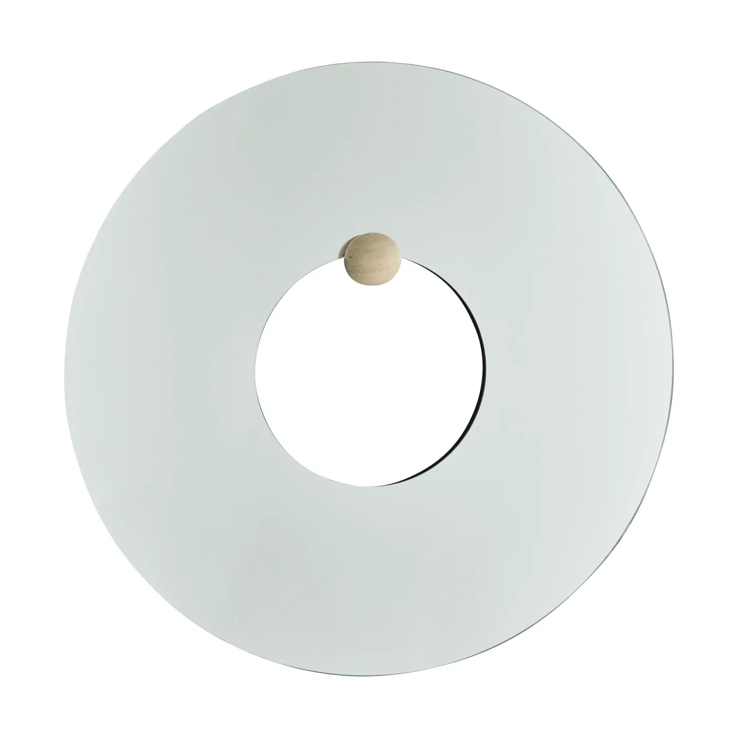 AYTM Castellum Wandspiegel Ø80 cm Clear-travertine
