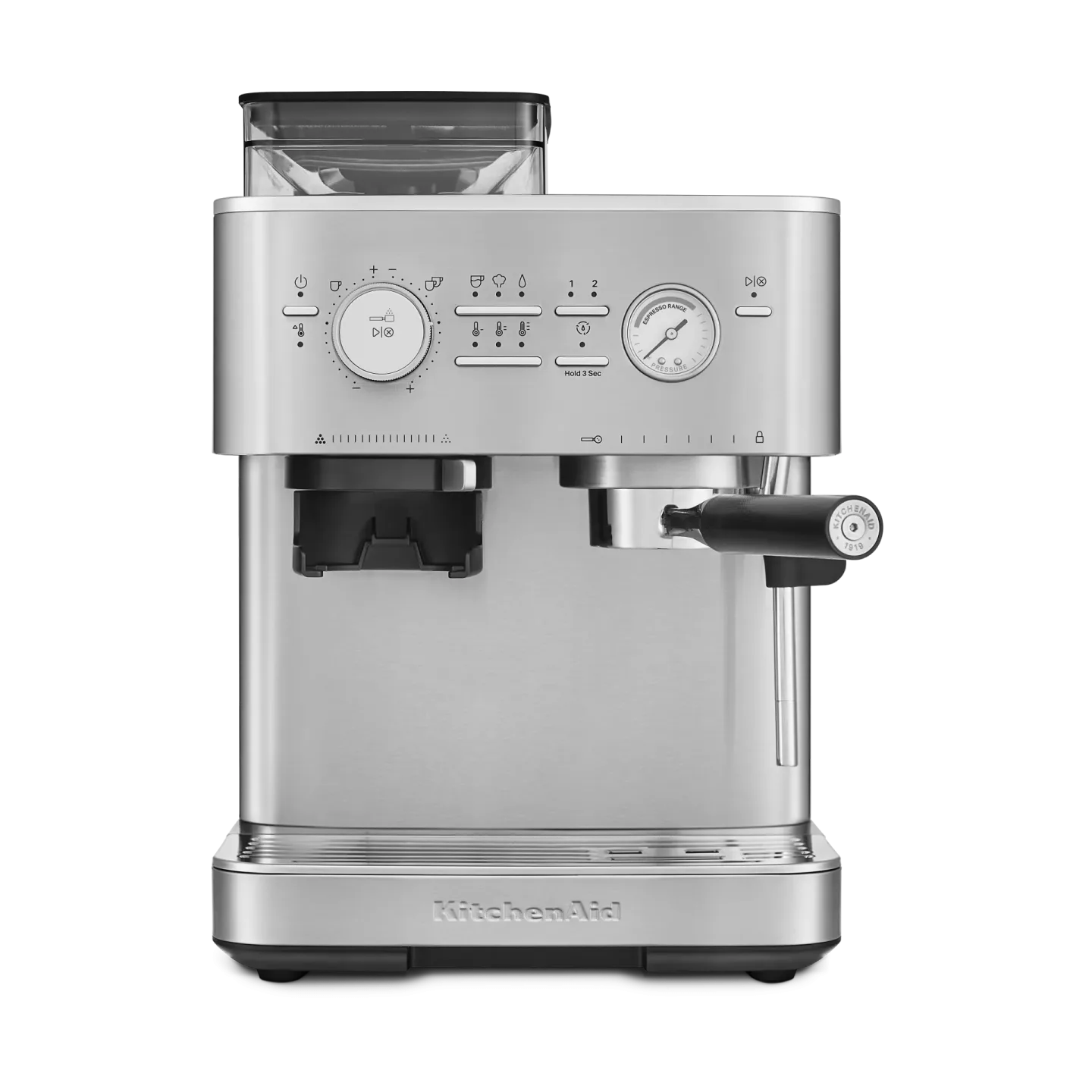 KitchenAid KitchenAid halbautomatische Espressomaschine mit Mühle Stahl