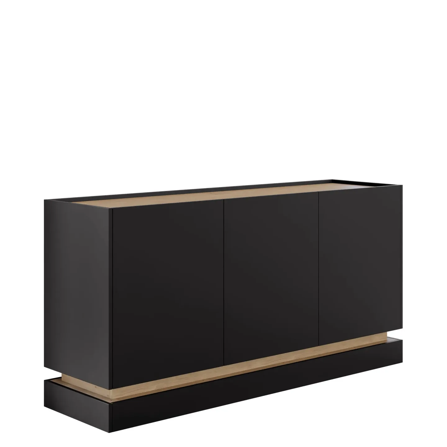 Zelric Skänk 160x37 cm - Svart