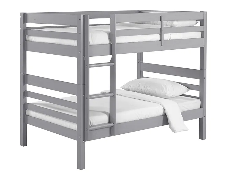 Hochbett DOPPIO 90x200cm grau