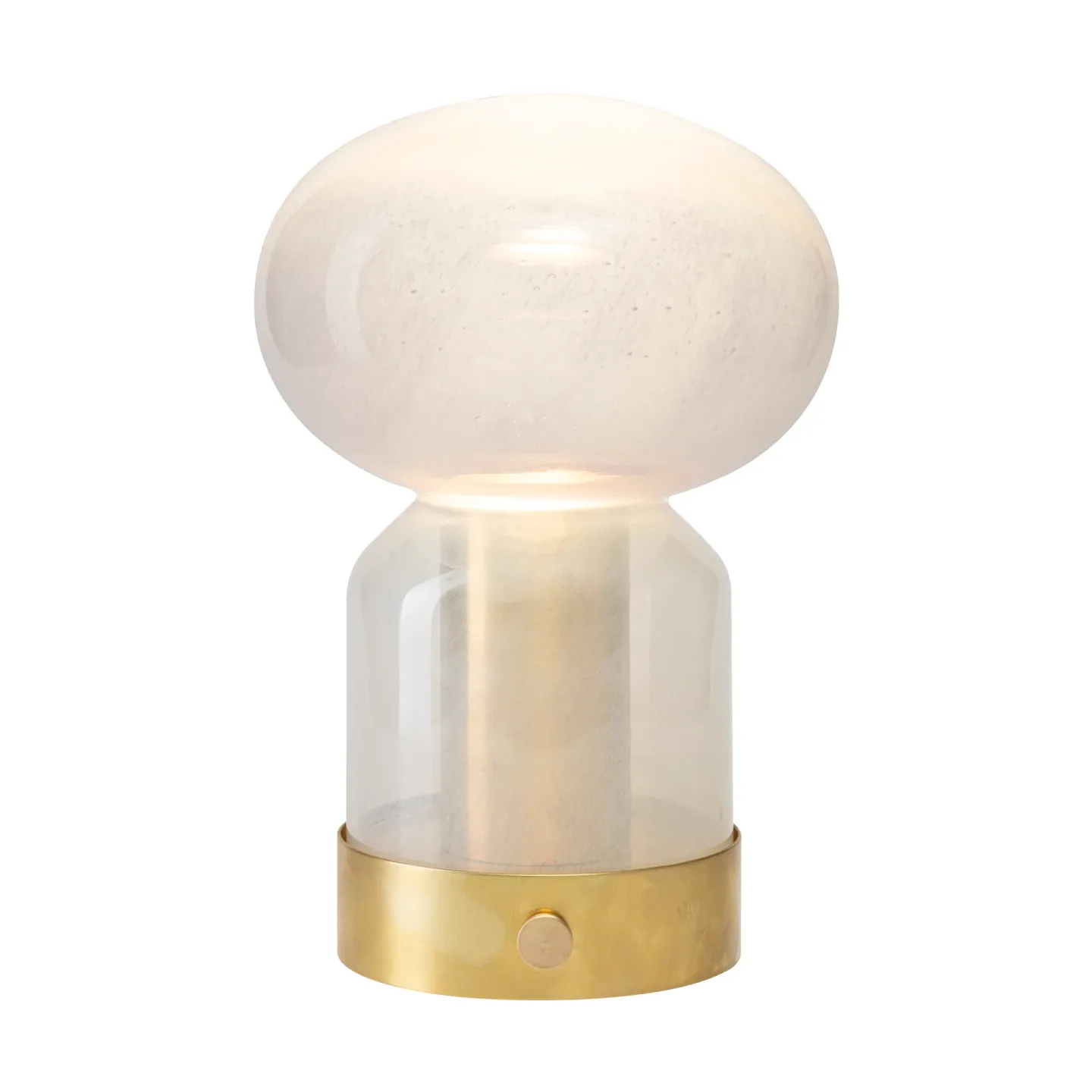Örsjö Belysning Essence Misty tragbare Tischleuchte Messing-Glas