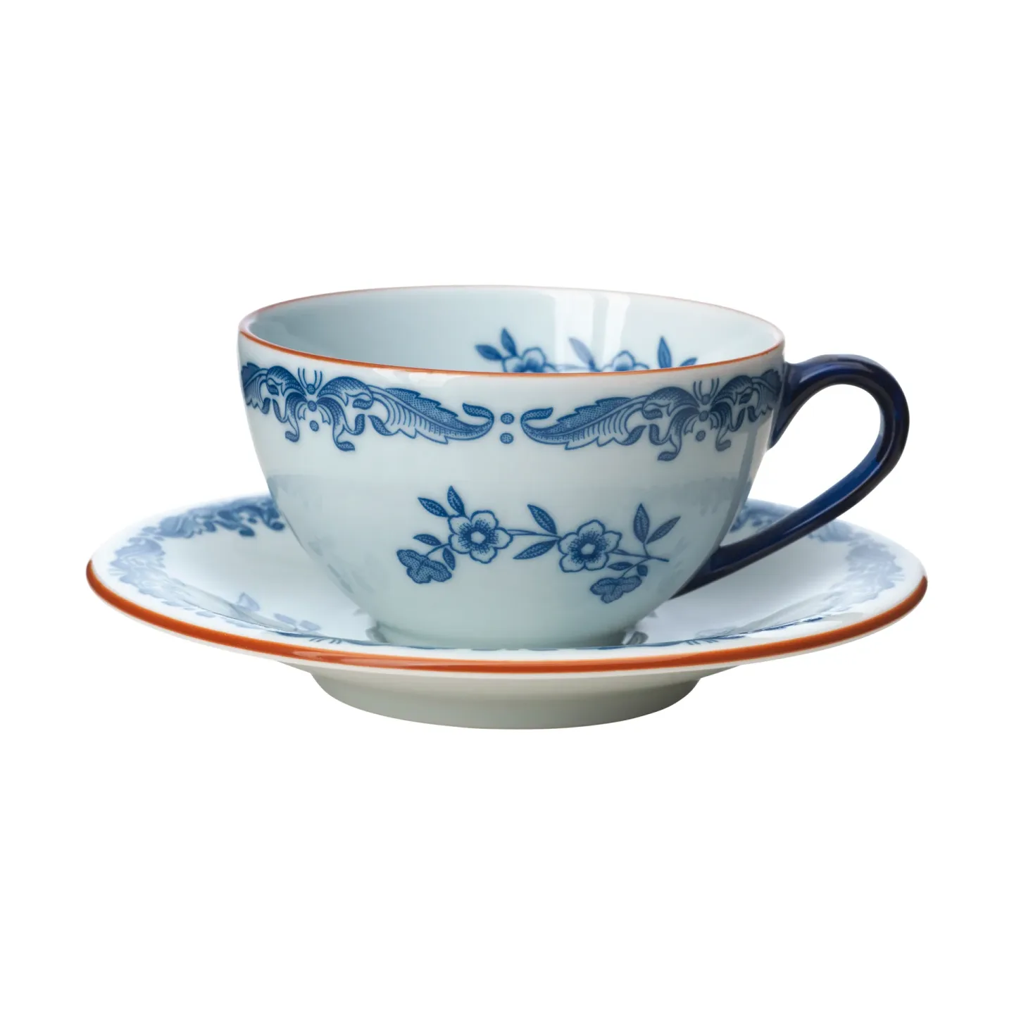 Rörstrand Ostindia Tasse mit Untertasse 16 cl Geschenkverpackung Blau-Weiß