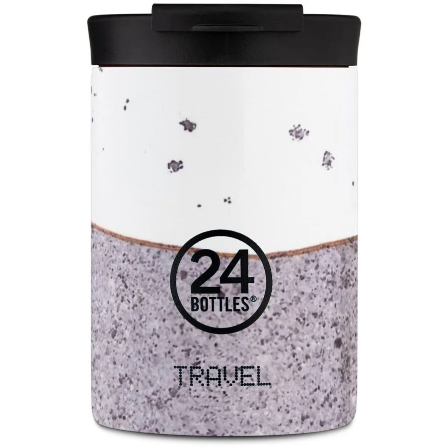 Thermobecher 24 Bottles Weiss Edelstahl 12.5 cm - Farbe: Wabi