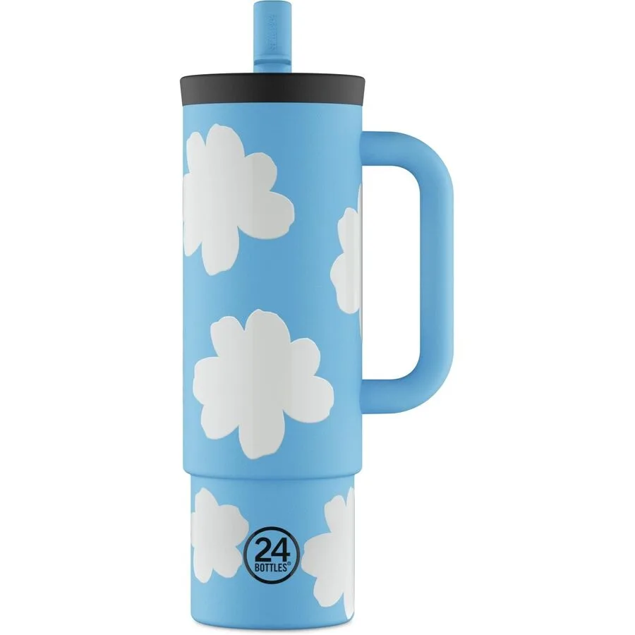 Thermobecher 24 Bottles Blau/Weiss H 24.5 cm 800 ml