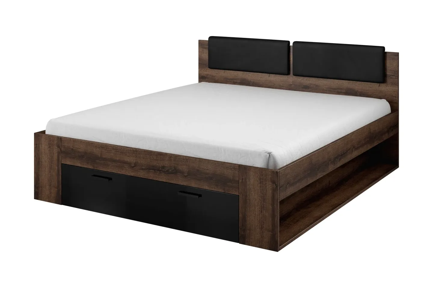 Bovera Sängram 160x200 - Teak/Svart