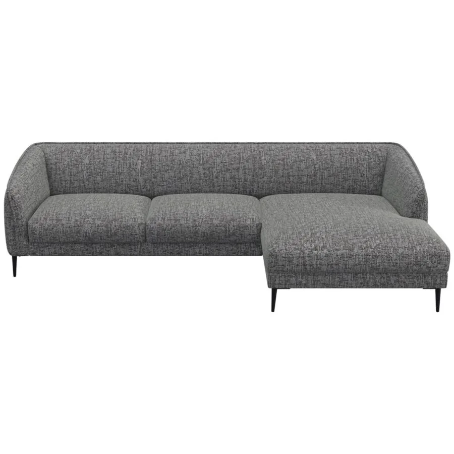 Ecksofa Fady Rechts Stoff rauchgrau B 298 T 74 cm