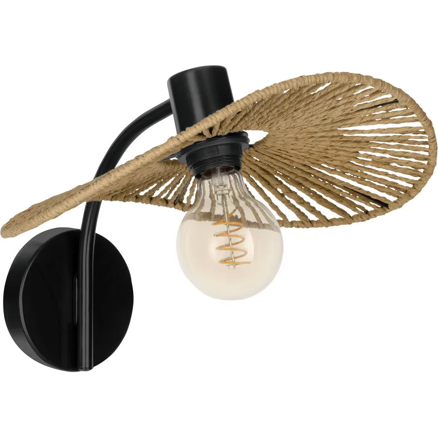 Eglo Wandlampe Siruela Schwarz Stahl 25 cm