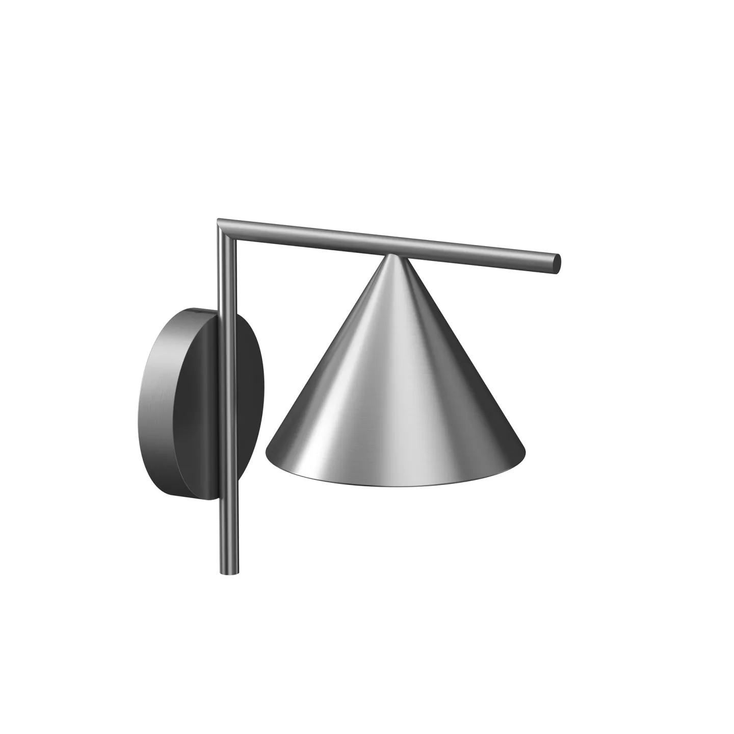 Flos - Captain Flint Wall Outdoor Brushed Stainless Steel - Vägglampor utomhus - Michael Anastassiades - Silver - Metall