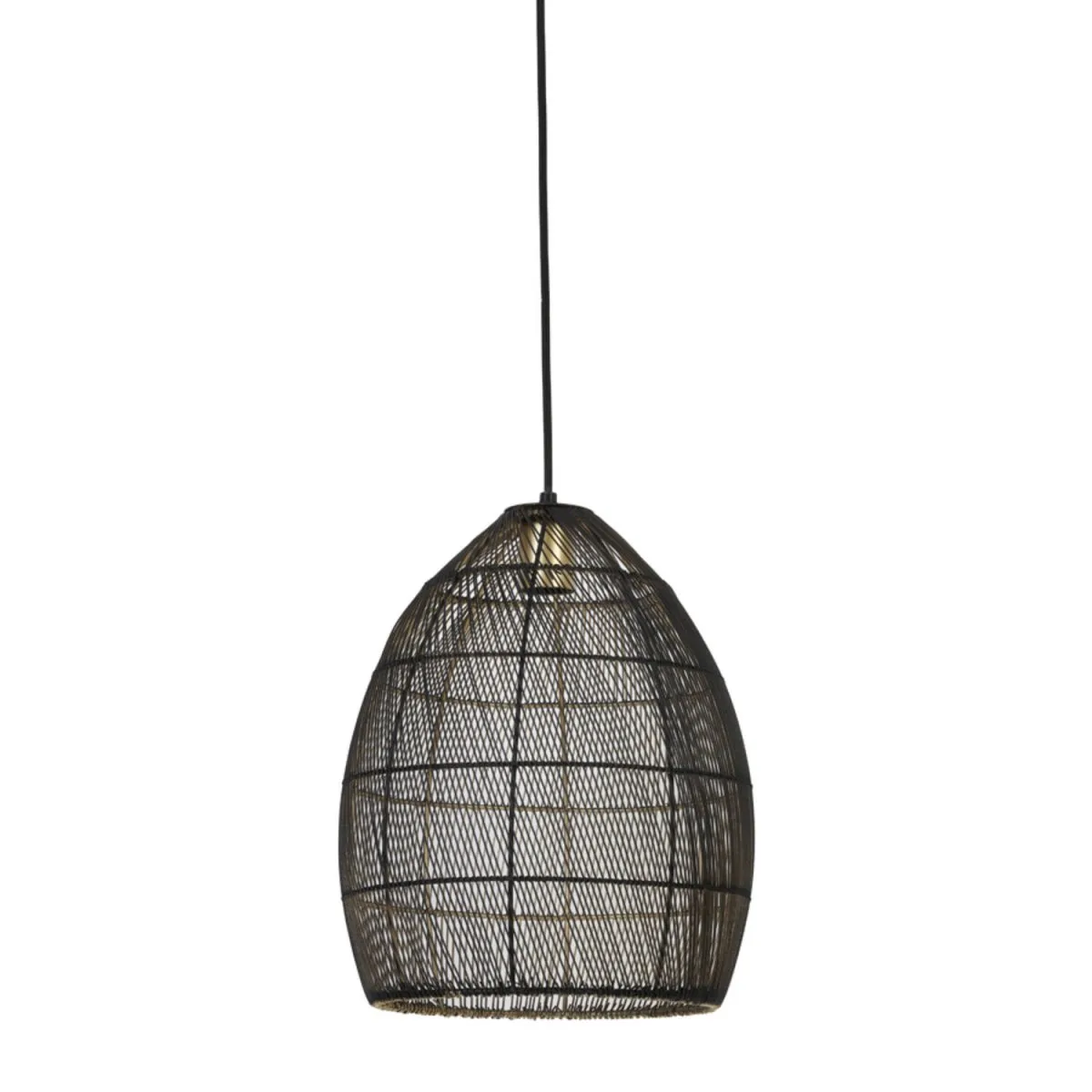 Light & Living - Meya Ø30 - Taklampa - Svart/guld