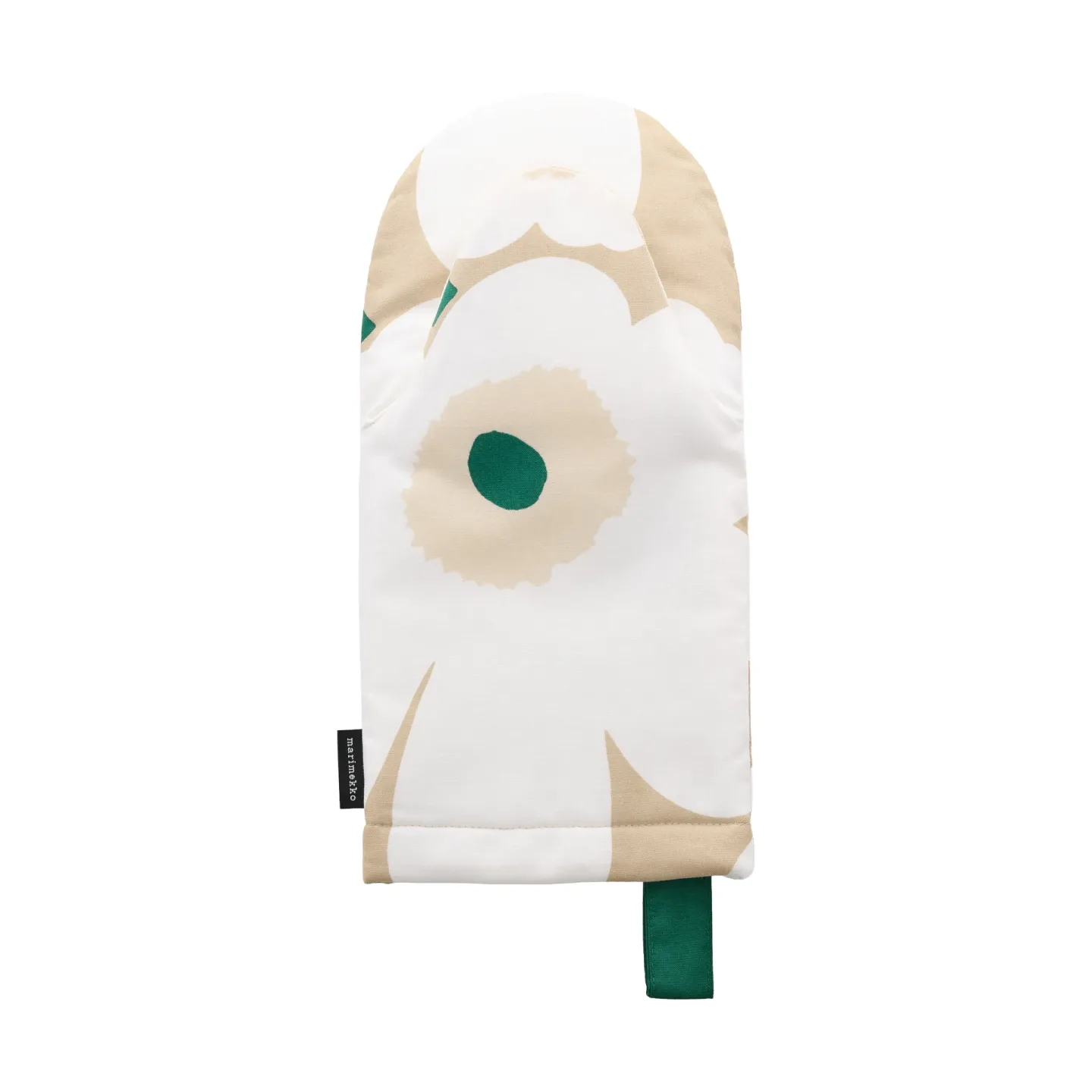 Marimekko Pieni Unikko Ofenhandschuh Sand-weiß-hay-emerald