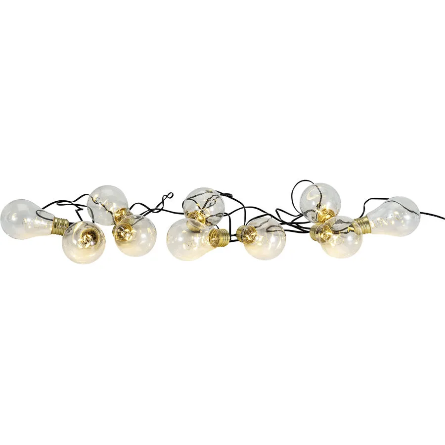Star Trading Lichterkette Glow Kunststoff 6 cm - Farbe: Transparent - LED - Lichtfarbe: Extra warmweiss