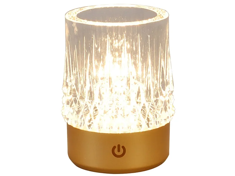 USB-aufladbare Lampe LED ASTON variable Intensität 11.5cm 2W goldfarben