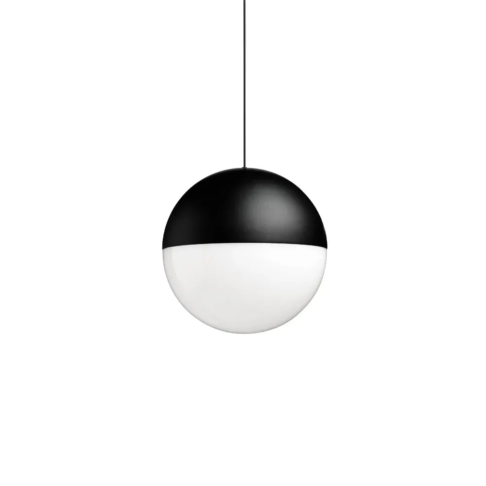 Flos String Light Sphere Pendelleuchte Schwarz, 22 m Kabel