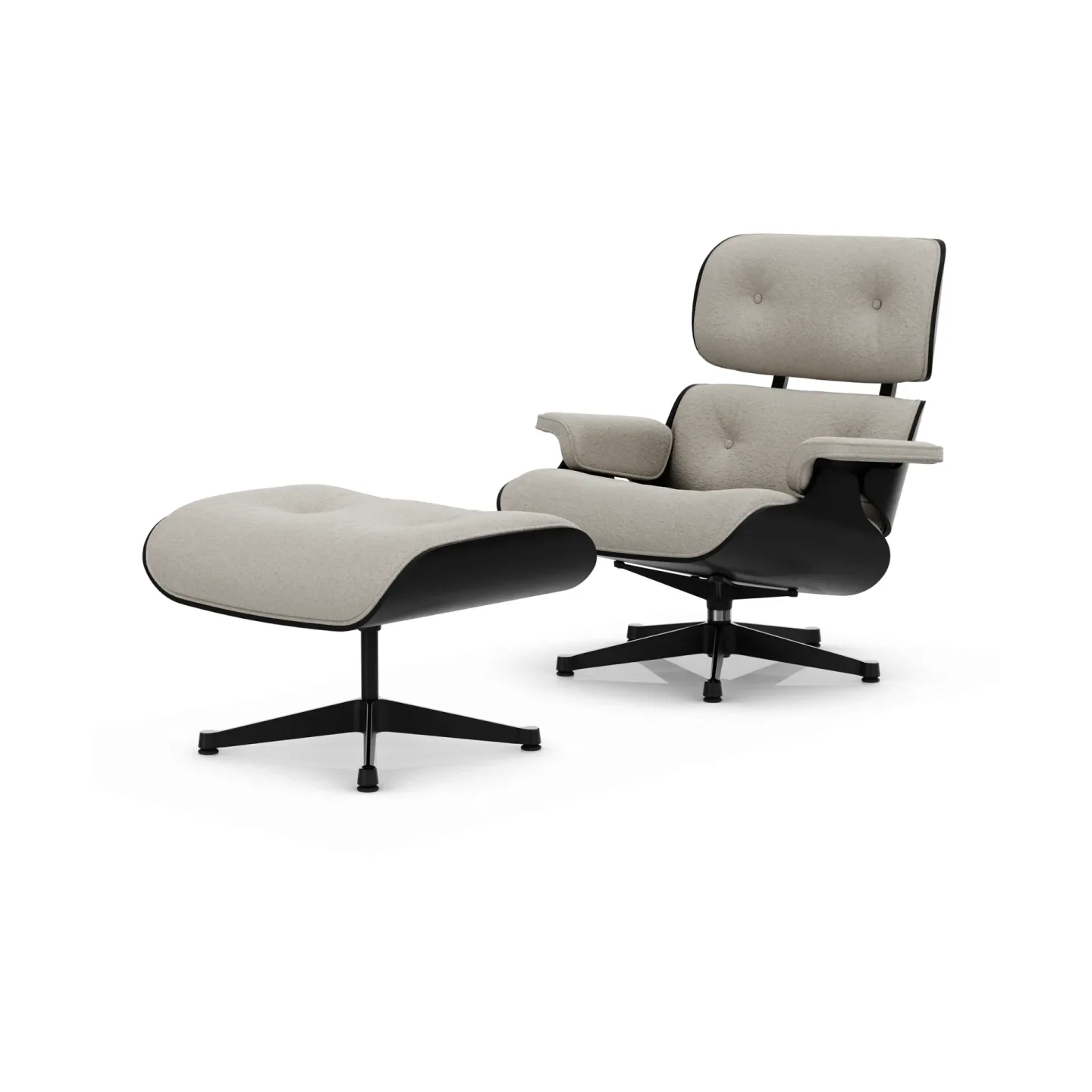 Vitra Eames Lounge Chair & Ottoman new dimensions 01 Ivory-pearl-27 chestnut black-pol. steel-black