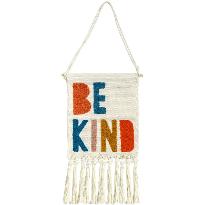 Veggtapet - Be Kind (multi) (Størrelse: 25 x 30 cm)