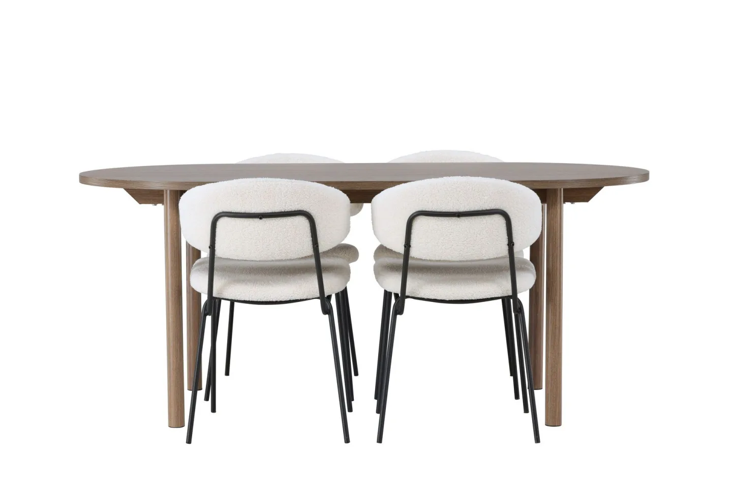 Andy Matgrupp 180 cm Oval med 4 Chico Stolar - Natur