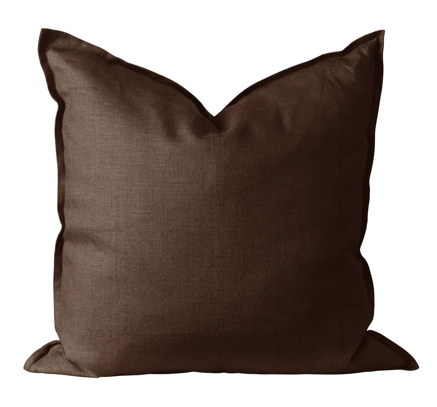 Scandi Living Calm Kissenbezug Leinen 50 x 50cm Chocolate Brown