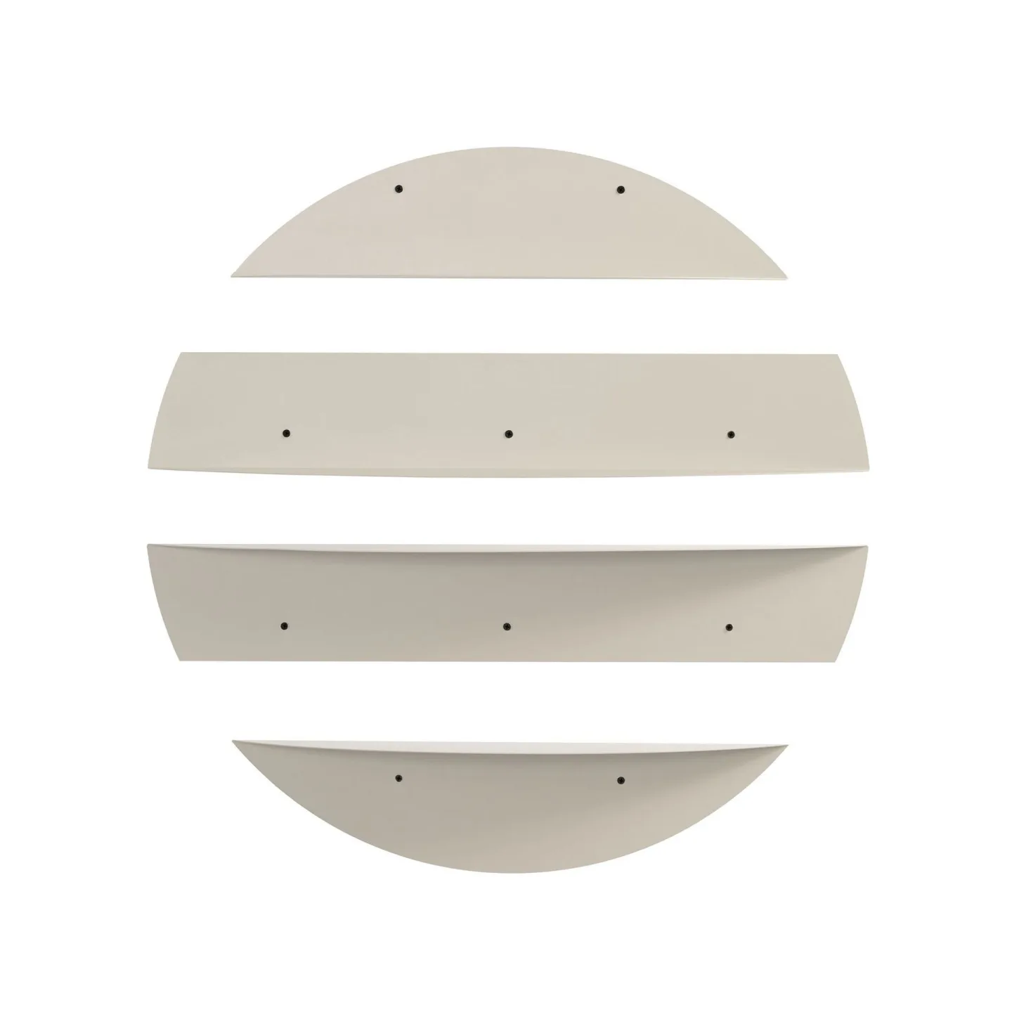 Zalvenn Vägghylla 76 cm Rund - Mjuk Beige