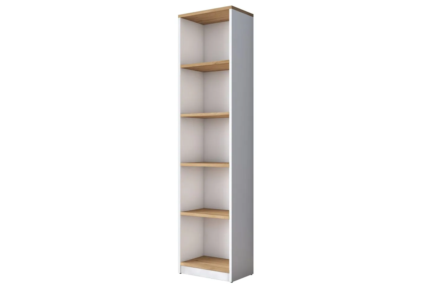 Dystany Bokhylla 40 cm - Vit/Valnöt