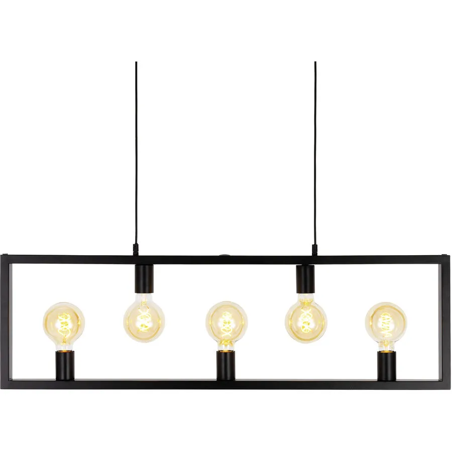 Pendellampe Alise Schwarz Metall 100 cm 120 cm