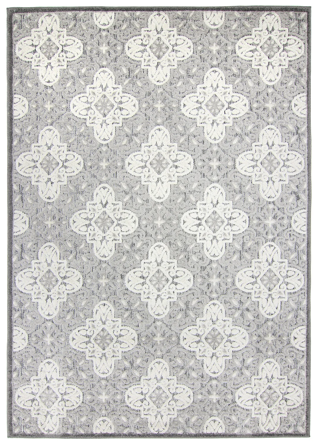 Shaggy Indoor-Outdoor - Hampton (grå) (Størrelse: 80 x 150 cm)