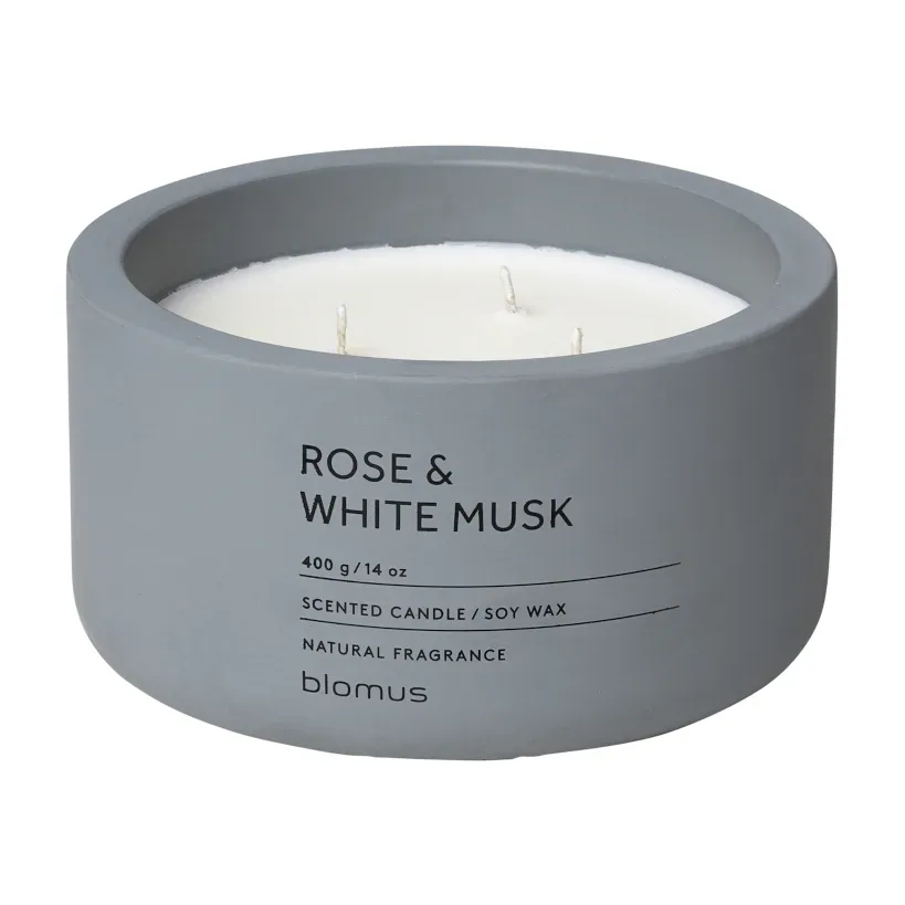 blomus Fraga Duftkerze 25 Stunden Rose & White Musk-Flintstone