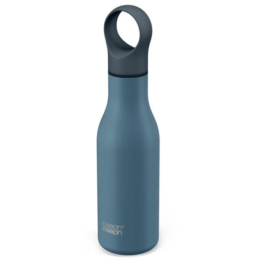 Trinkflasche Joseph Joseph Hydro Loop Blau Edelstahl 29 cm - Material: Edelstahl/Polypropylen/Silikon