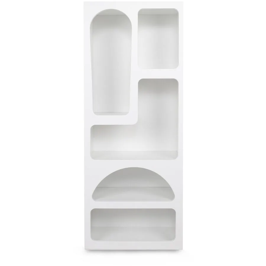 Bücherregal Yemek weiss Melaninbeschichtete Mischholz (Spanplatte) B 60 H 150 cm