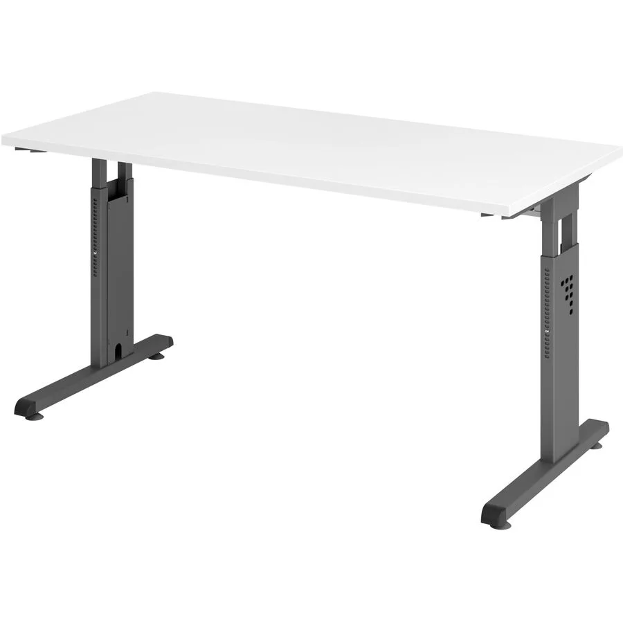 Schreibtisch Office weiss 2 mm ABS-Kante B 140 T 67 cm