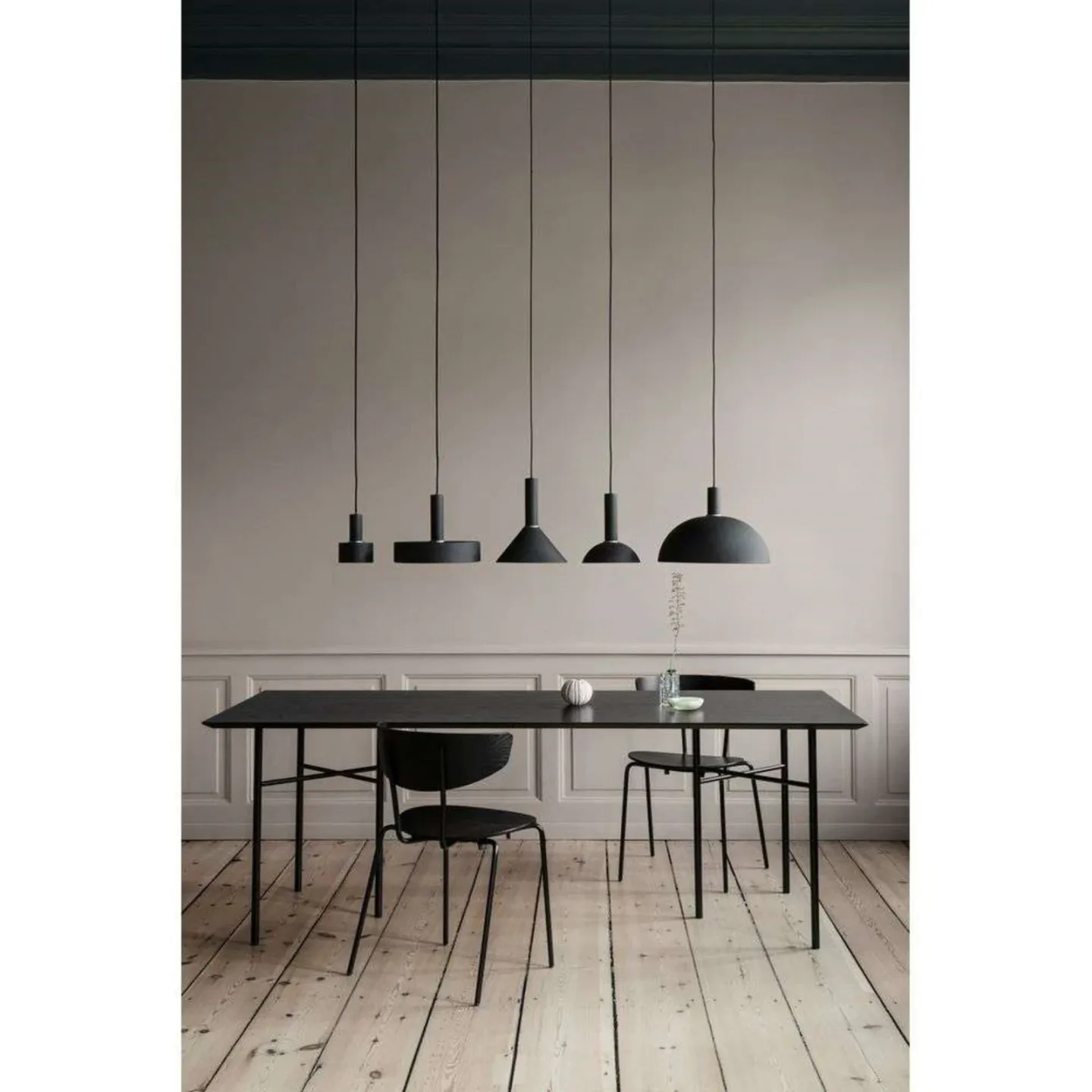 Collect Pendel Dome Low Black - Ferm Living - Stue - Metall