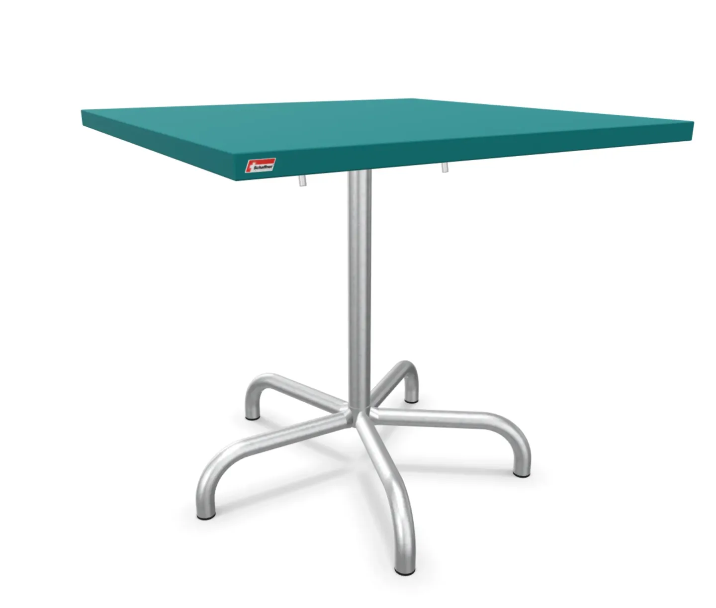 Schaffner Metalltisch Säntis Quadratisch Feuerverzinkt Blau | Schubiger Möbel