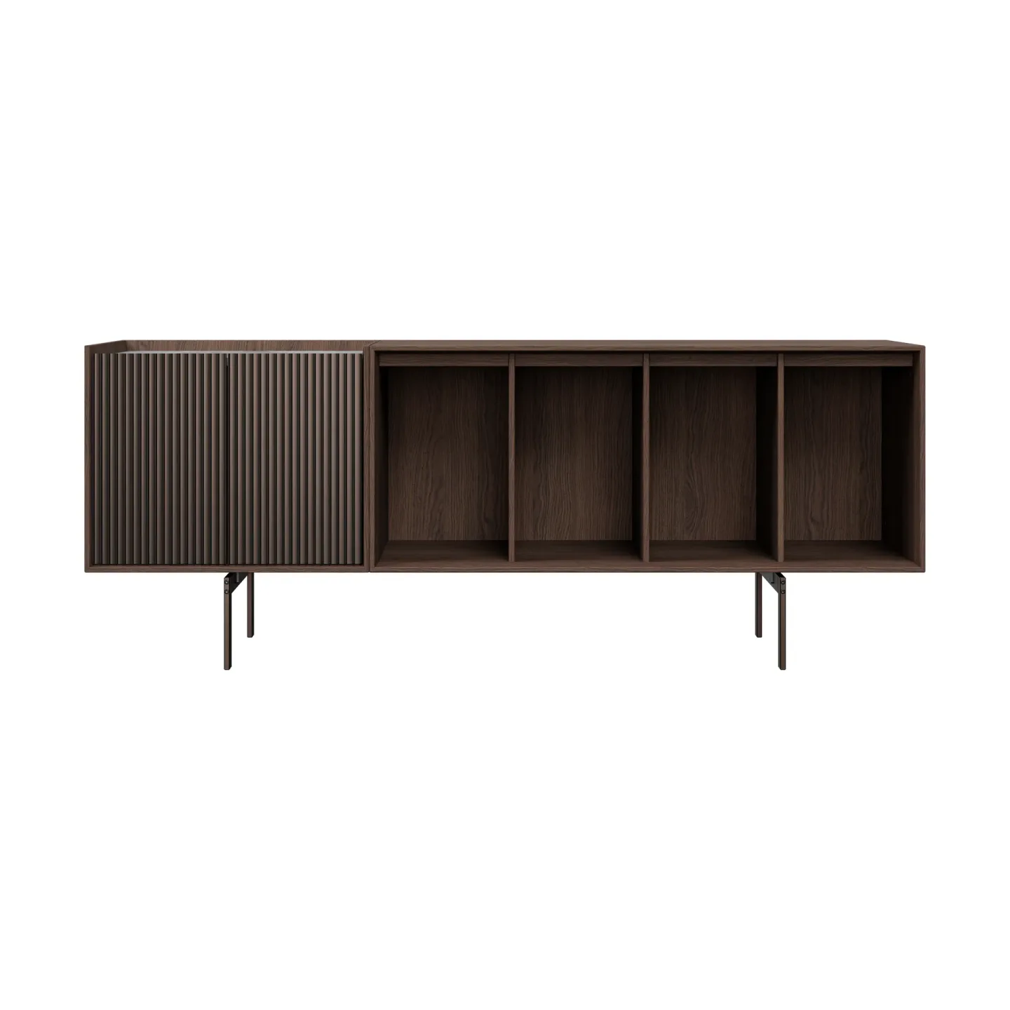 Vipp Vipp Cabinet H1 sideboard med ben Dark oak-marble, doors