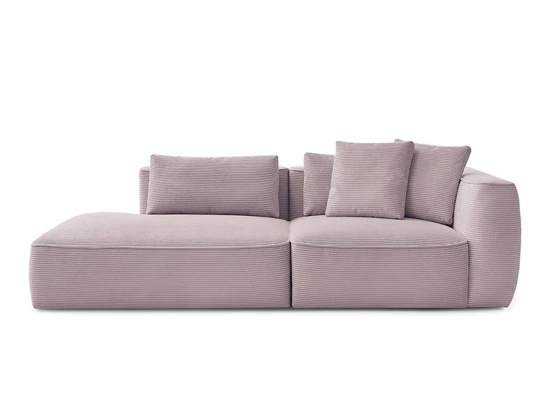 3er Sofa BOBOCHIC LEOPOLD Cord-Stoff violett