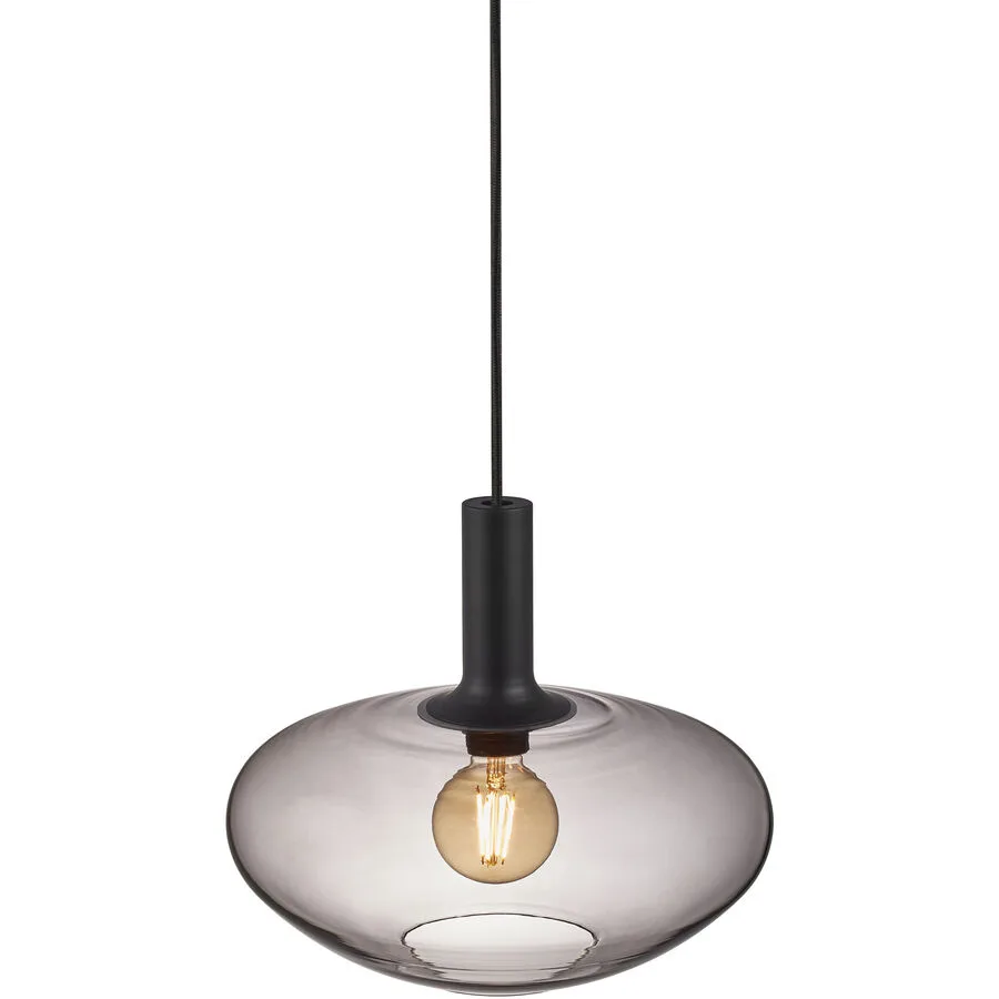 NORDLUX Pendellampe Alton Schwarz Glas B 35 H 30 cm