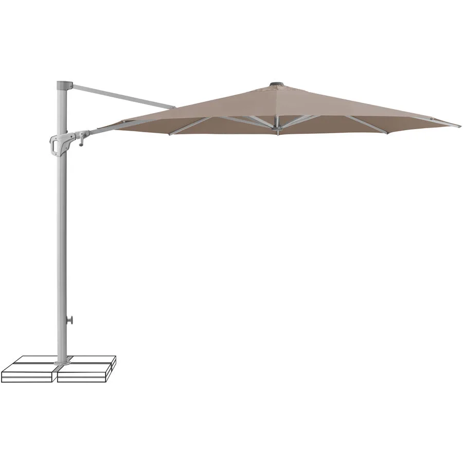 Suncomfort BY GLATZ Sonnenschirm Familyflex taupe Polyester B 300 T 300 cm